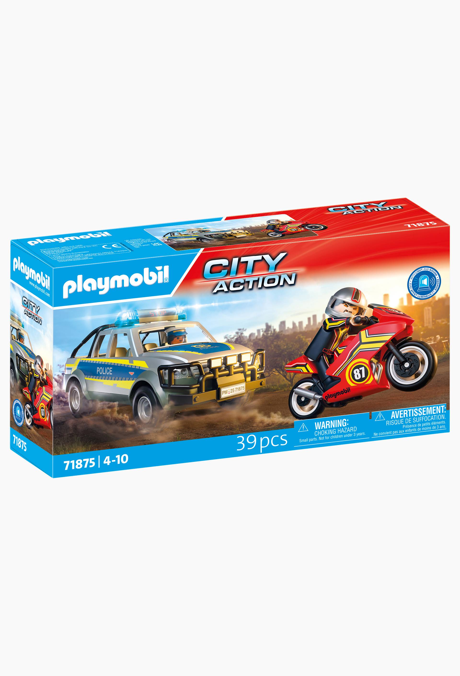 71875 - Pick-up de police, moto et 2 personnages, , large image number 1