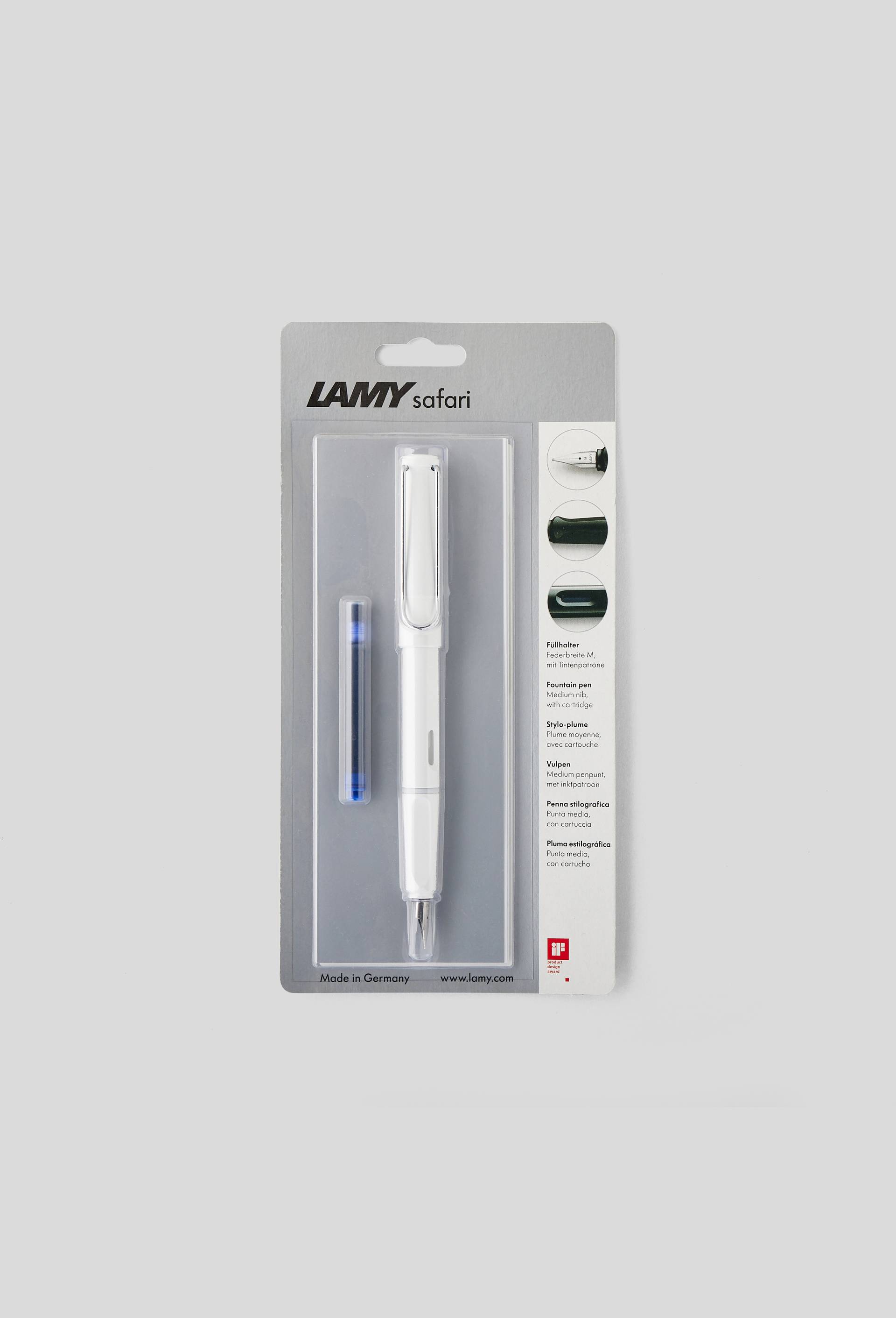 Stylo plume Safari blanc, avec recharge, , large image number 0