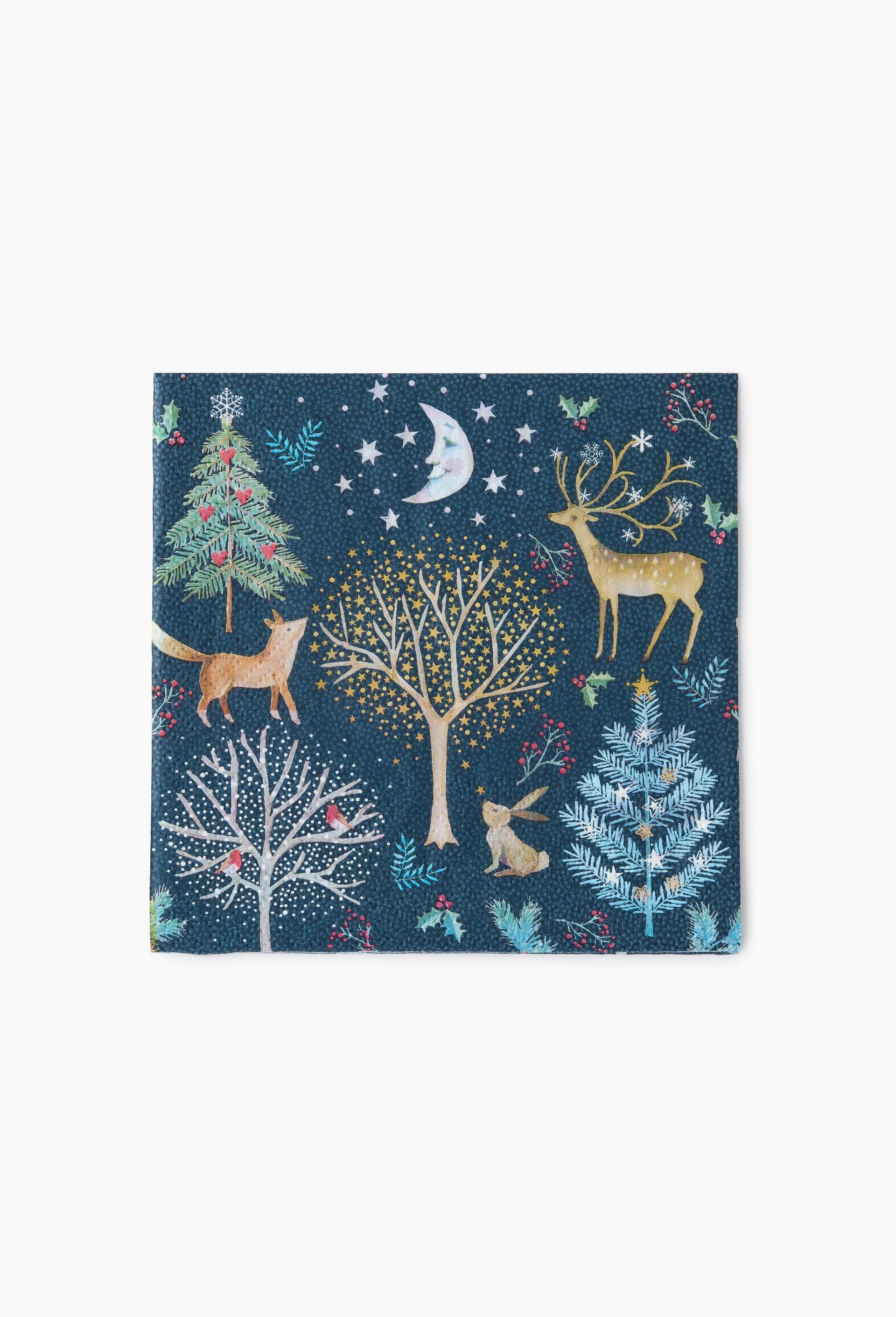20 serviettes 33x33cm imprim&eacute; for&ecirc;t magique, , large image number 0