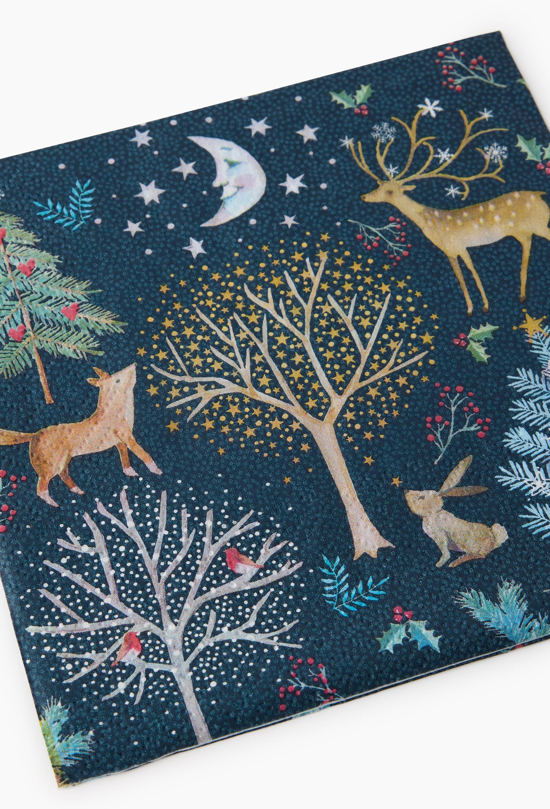 20 serviettes 33x33cm imprim&eacute; for&ecirc;t magique, , large image number 1