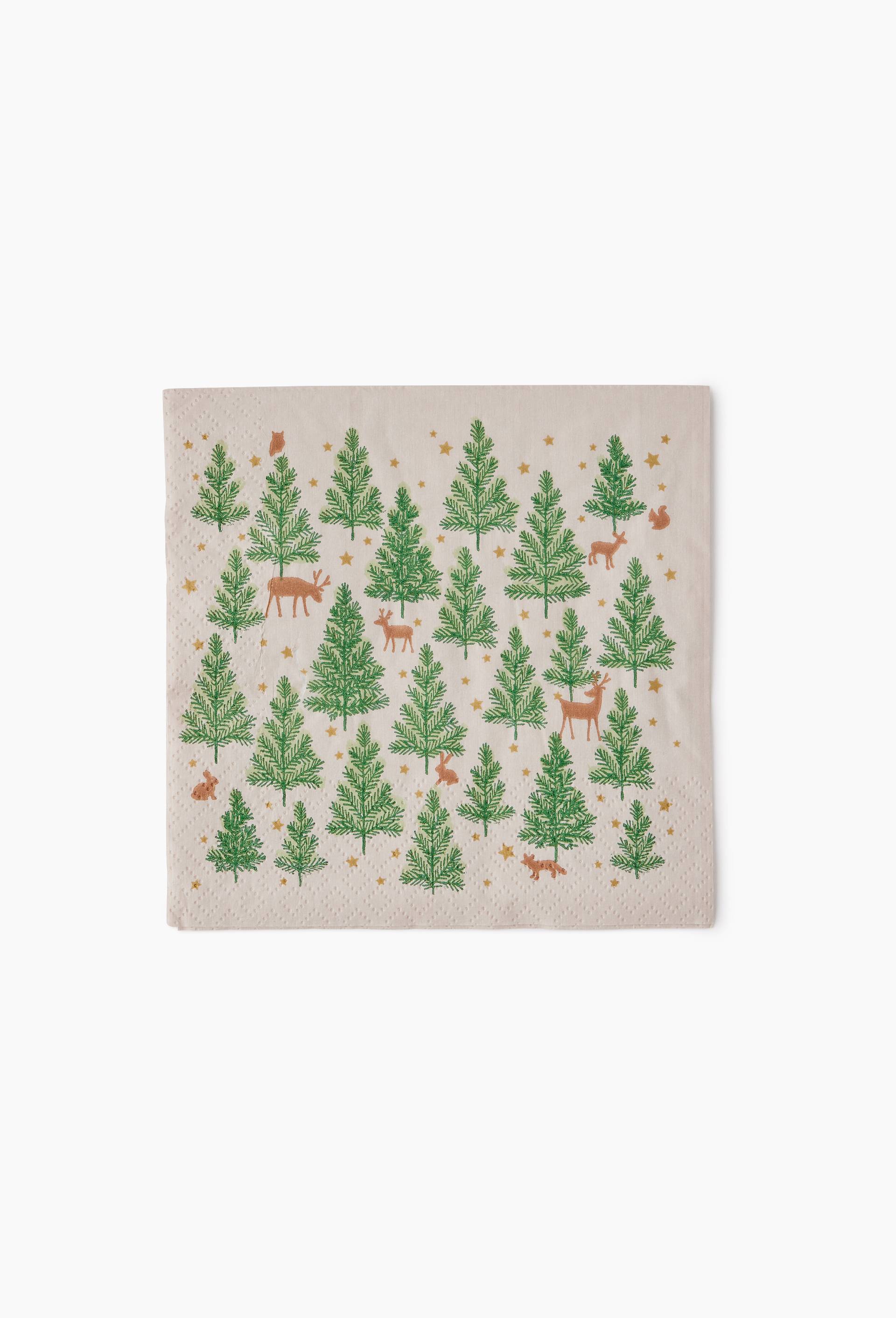 20 serviettes 33x33cm imprim&eacute; for&ecirc;t, , large image number 0.0