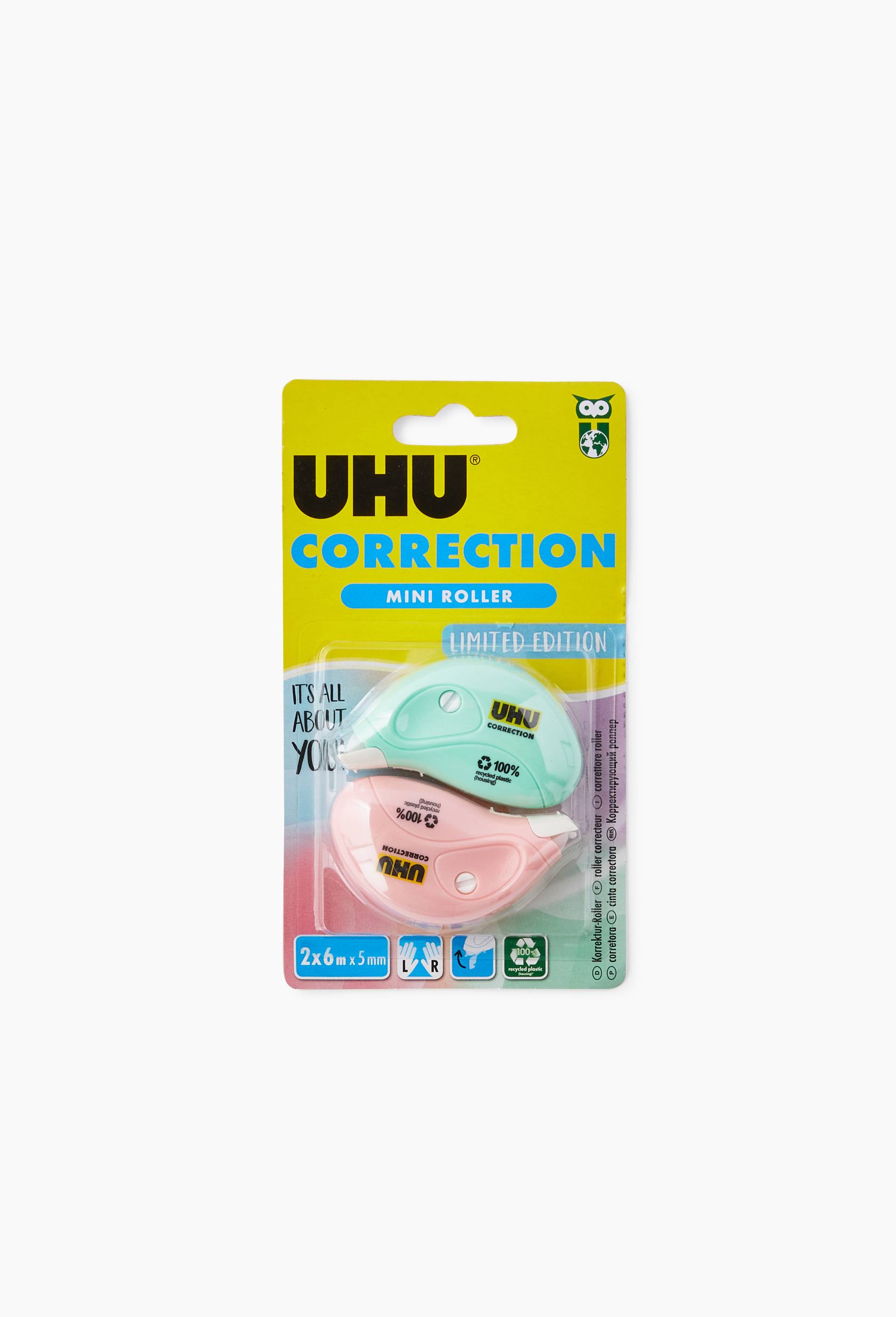 LOT DE 2 ROLLER CORRECTEUR MINI PASTEL 6mx5mm., , large image number 0