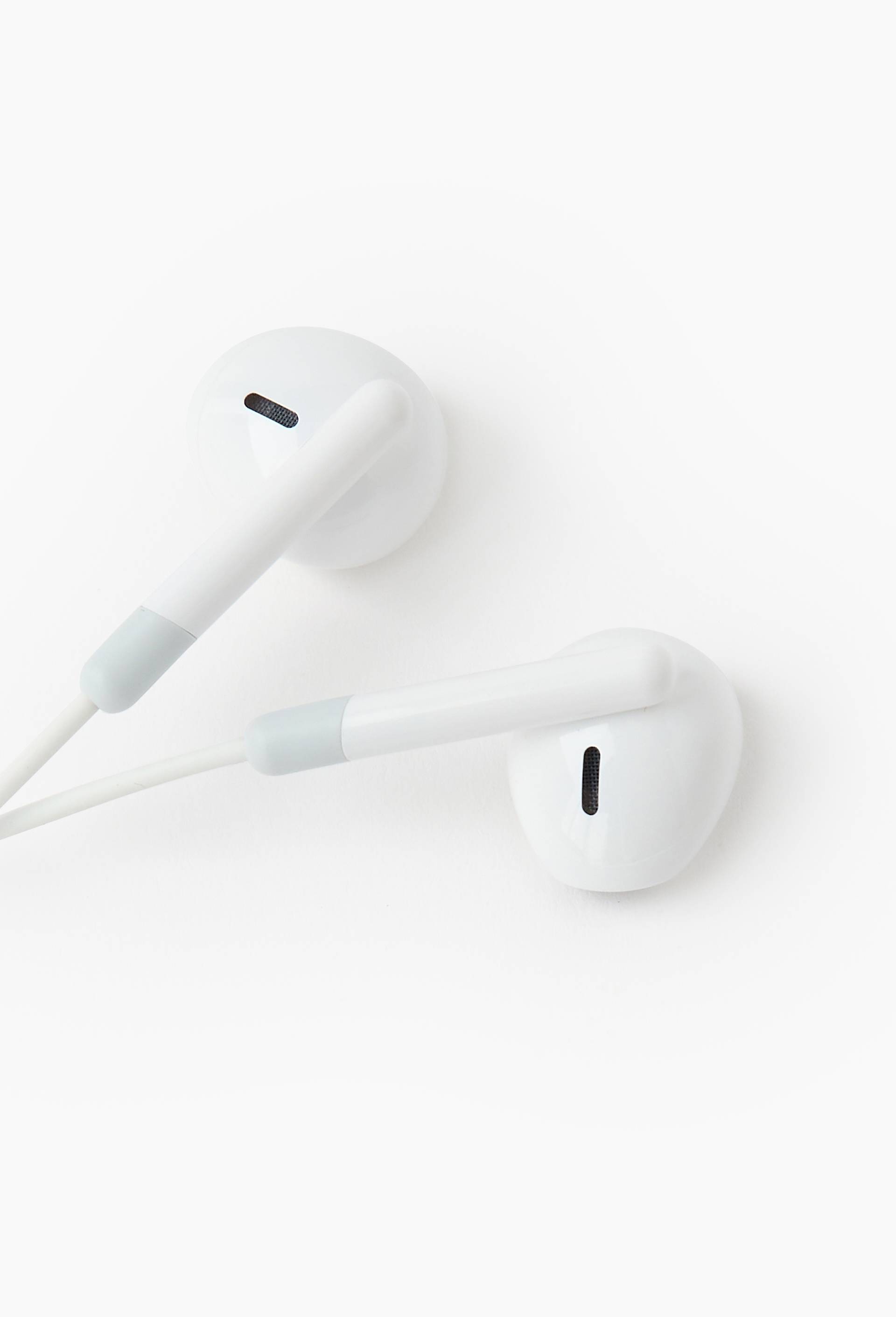 &Eacute;couteurs "Noble", earbuds, micro., prot. anti-pli., jack 3,5 mm, blc, , large image number 1.0