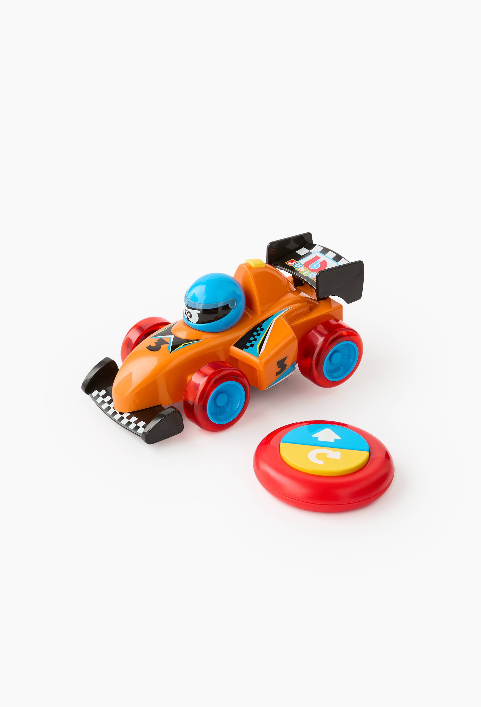 BB JUNIOR - FORMULE 1 FIRST RC - Formule 1 et volant gyroscopique -Assortiment Orange et bleu, , large image number 0