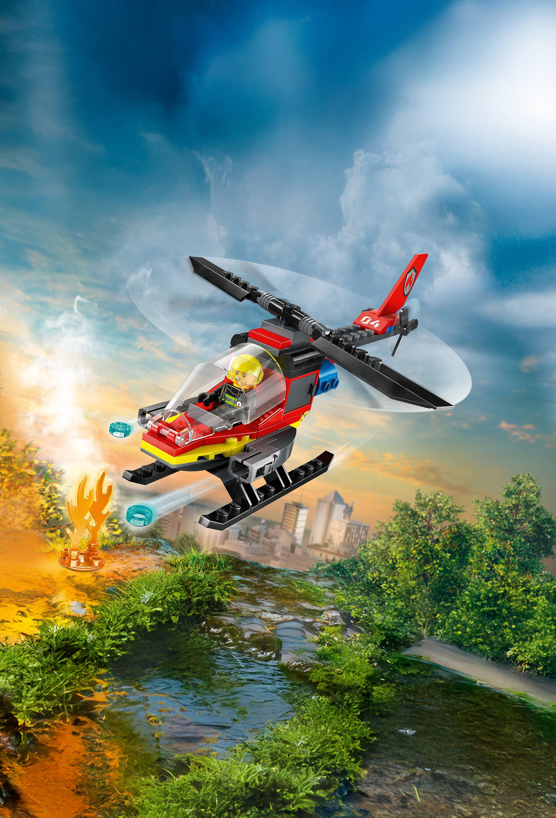 60411 - l'h&eacute;licopt&egrave;re de secours des pompiers LEGO&reg; City, , large image number 3