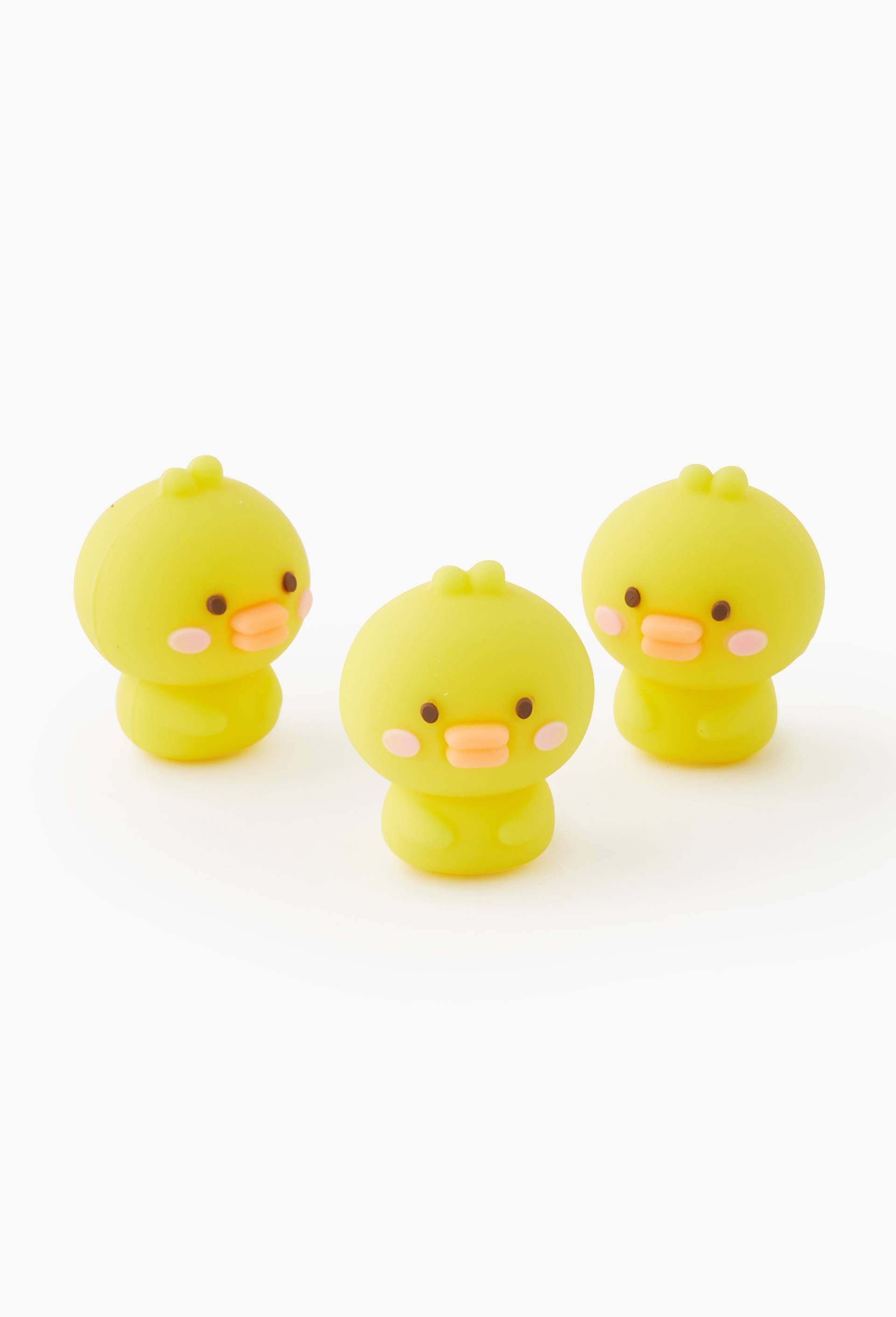3 gommes embouts de crayon - cochon/canard/ours, , large image number 0.0
