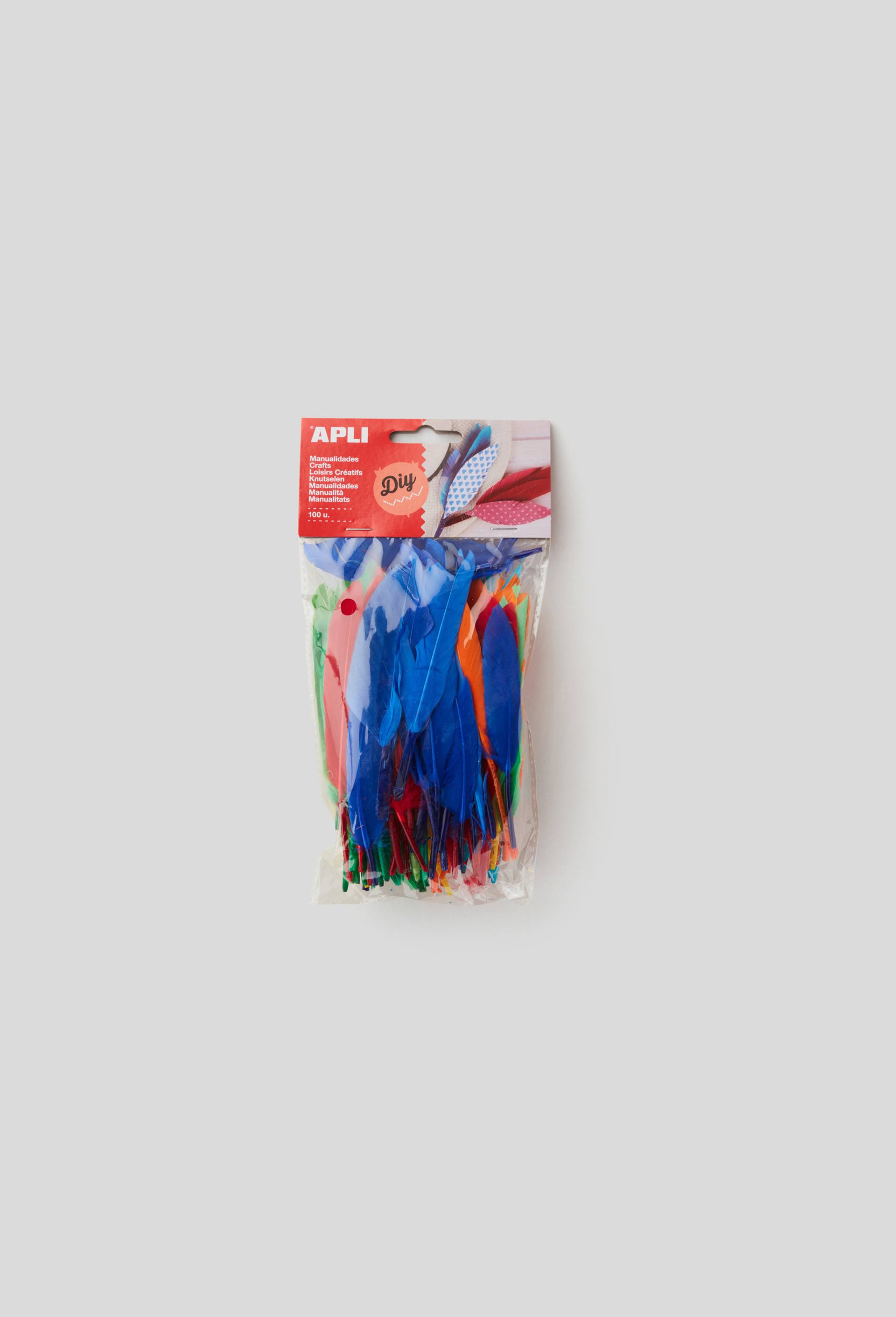 Sachet de 100 plumes color&eacute;es, , large image number 0