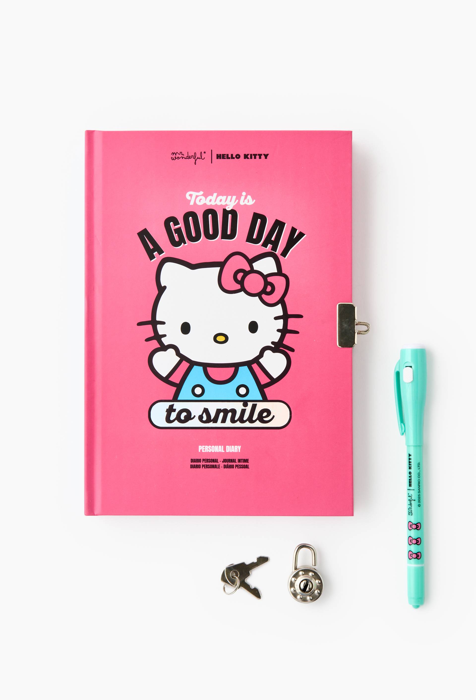 Journal intime A5, 124 pages + stylo magique Hello Kitty, , large image number 0