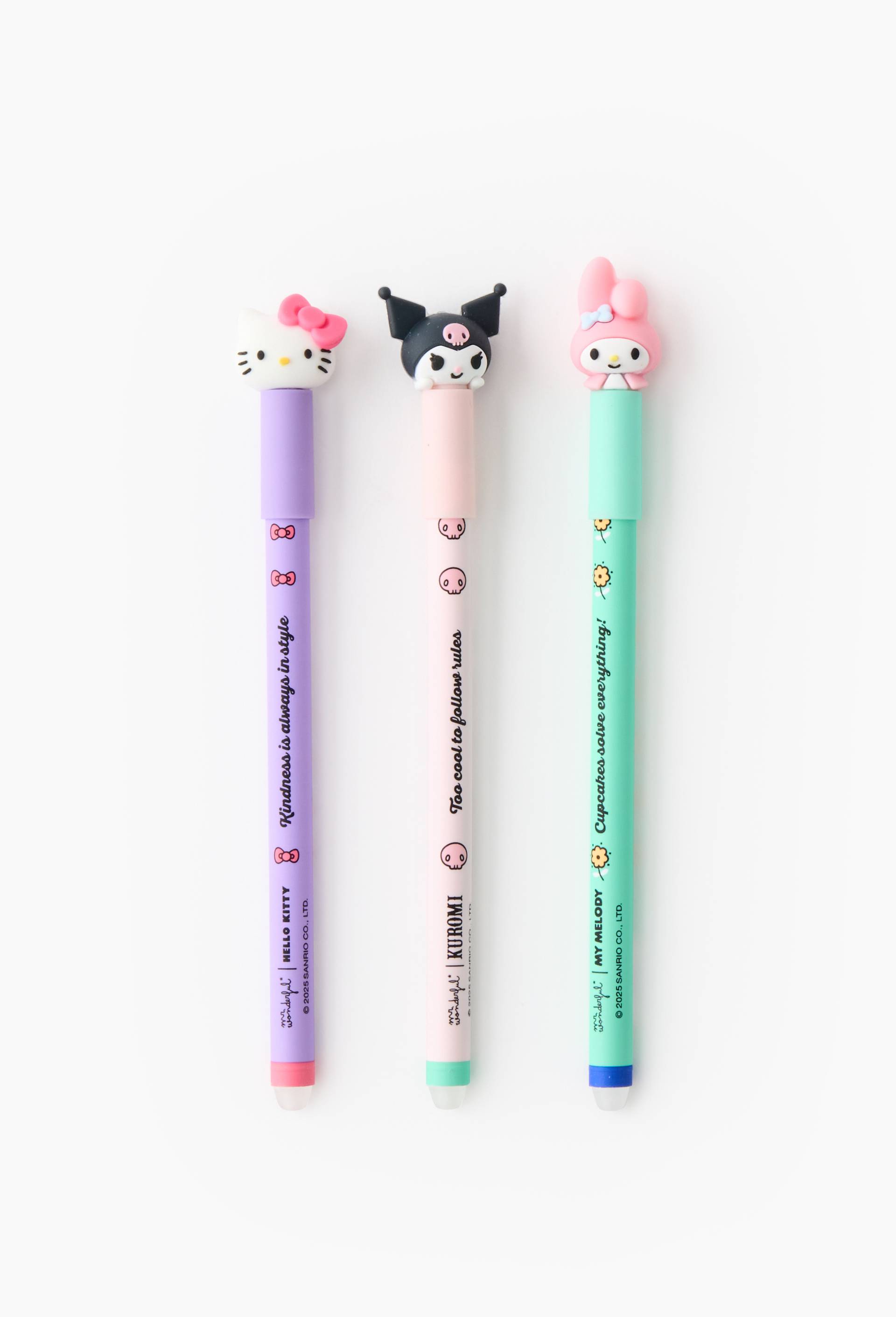 3 stylos effa&ccedil;ables Hello Kitty My Melody et Kuromi, , large image number 0