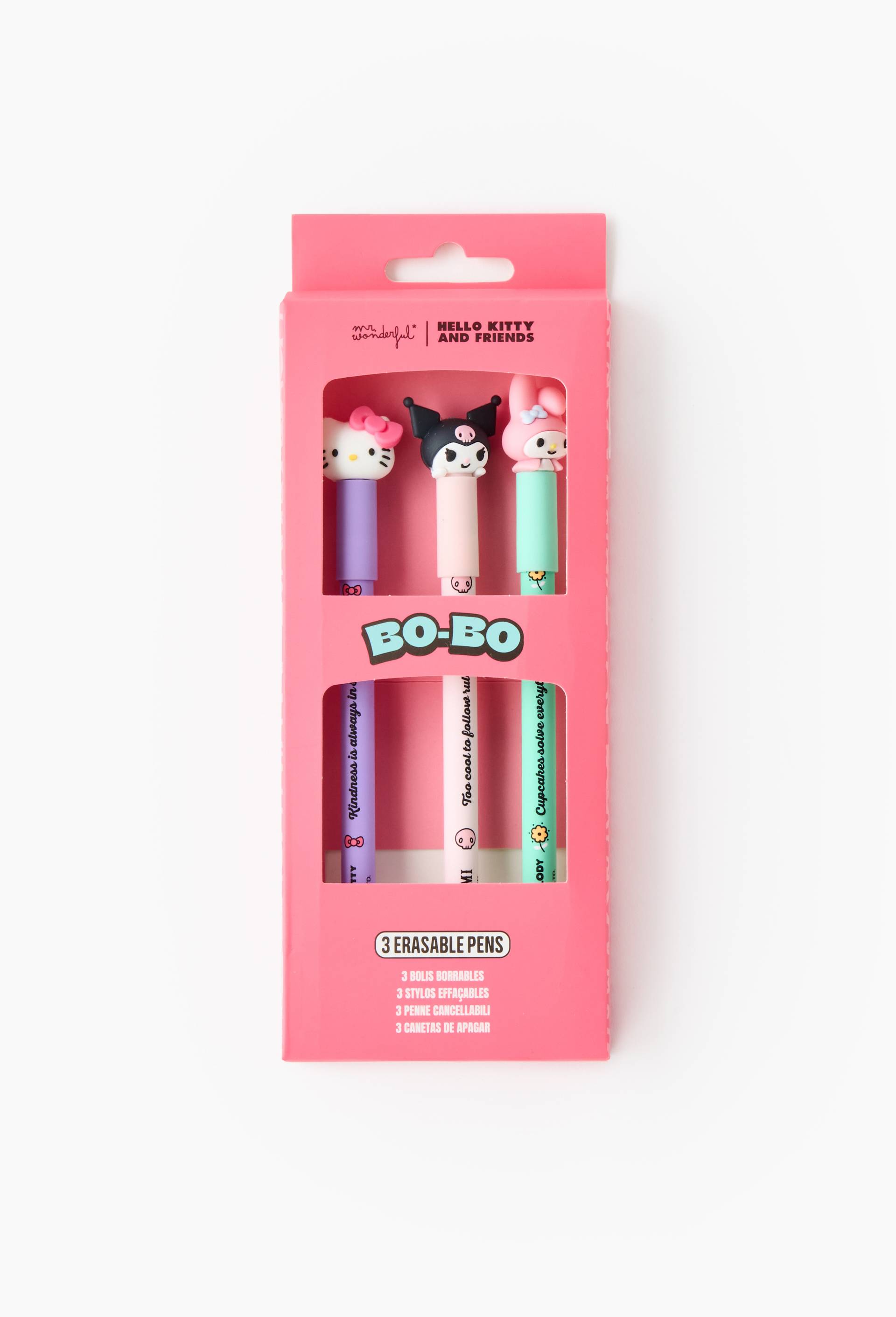 3 stylos effa&ccedil;ables Hello Kitty My Melody et Kuromi, , large image number 1.0