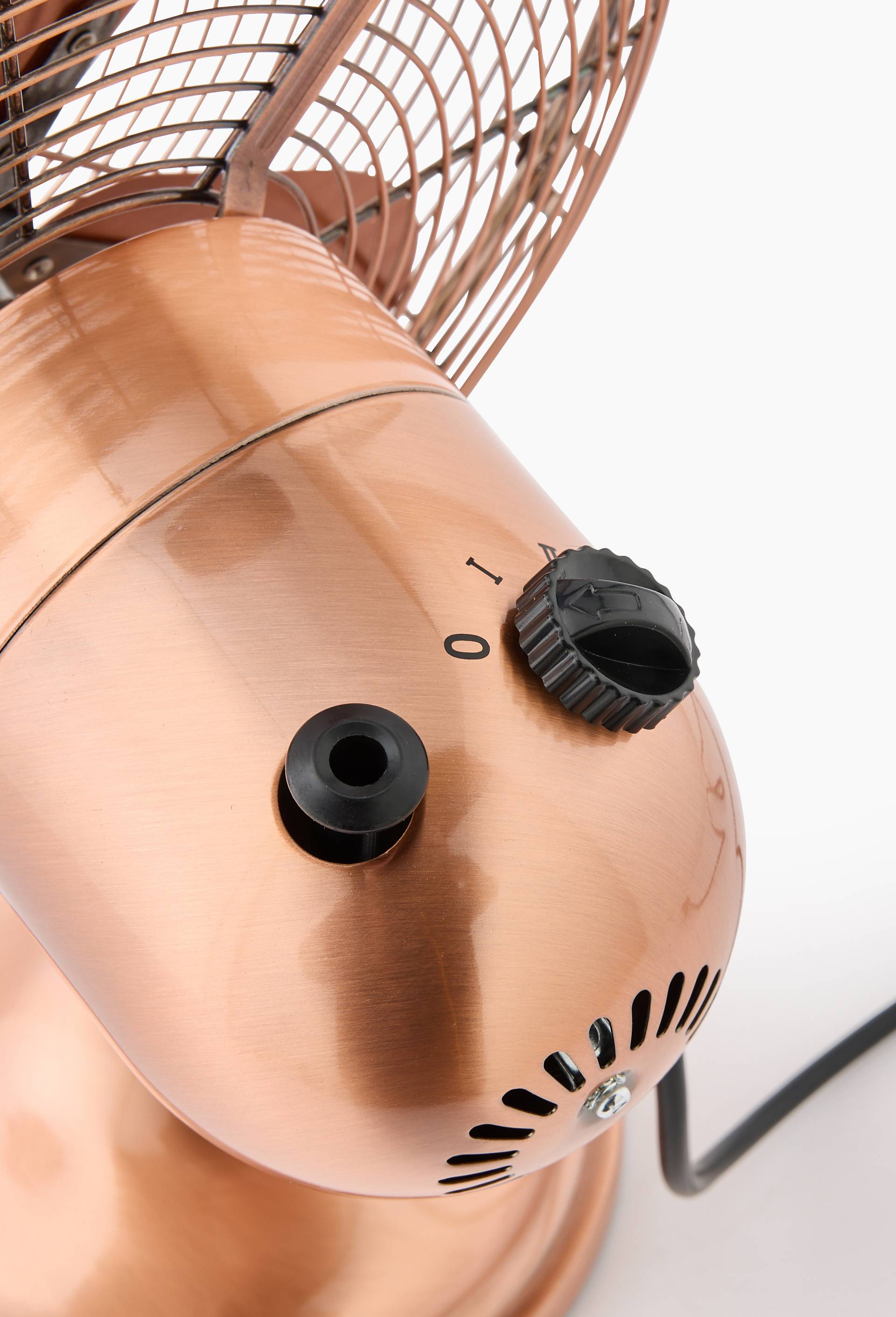 Ventilateur de table, finition m&eacute;tal cuivr&eacute;, 30cm, , large image number 1