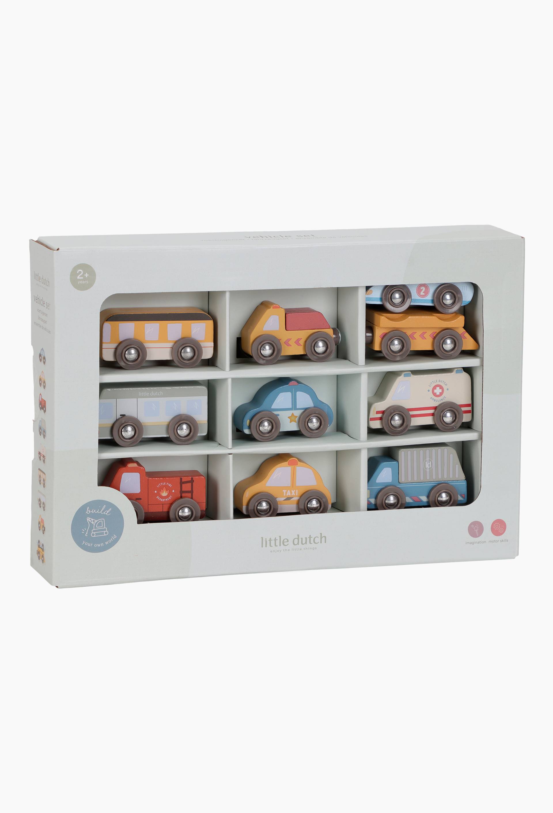 Coffret de v&eacute;hicules en bois, , large image number 0