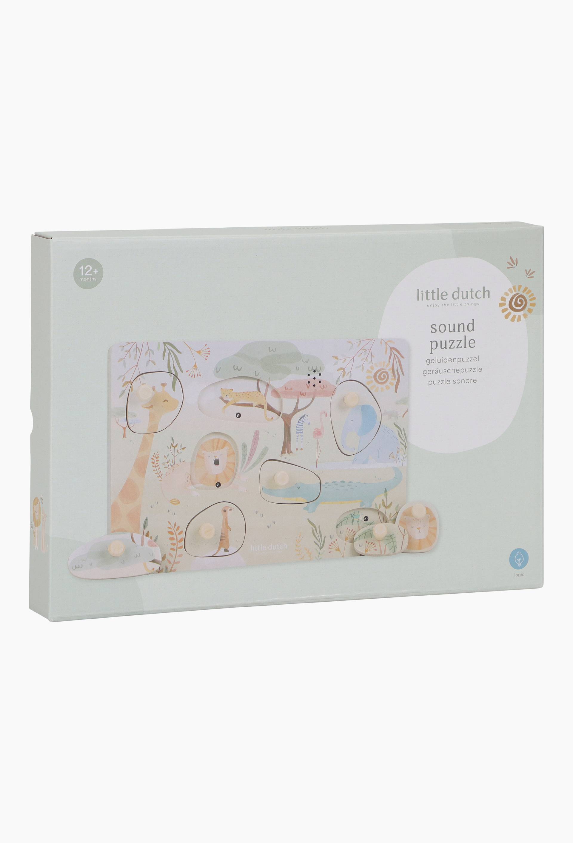 Puzzle sonore en bois Safari Friends "Little Dutch", , large image number 0